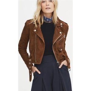 Polo Ralph Lauren tweed brown suede moto jacket✨